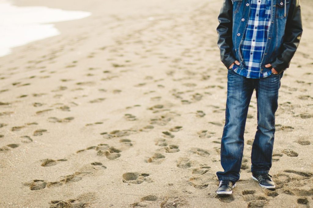 Man standing at beach